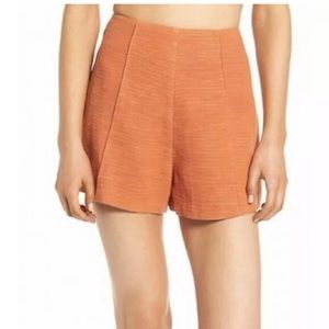 ASTR The Label High Rise RUBI Shorts Orange